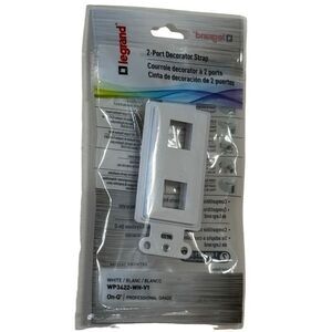 LEGRAND 2-PORT DECORATOR STRAP CAT# WP3422-WH-V1 .. ZA-118